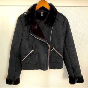 ZARA crop winter black jacket